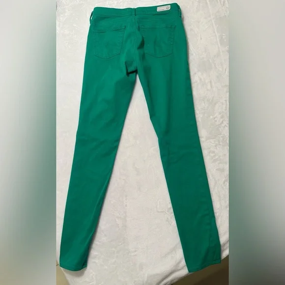 Adriano Goldschmied 27 super skinny stretch green jeans. Kelly green. RARE - Picture 2 of 11